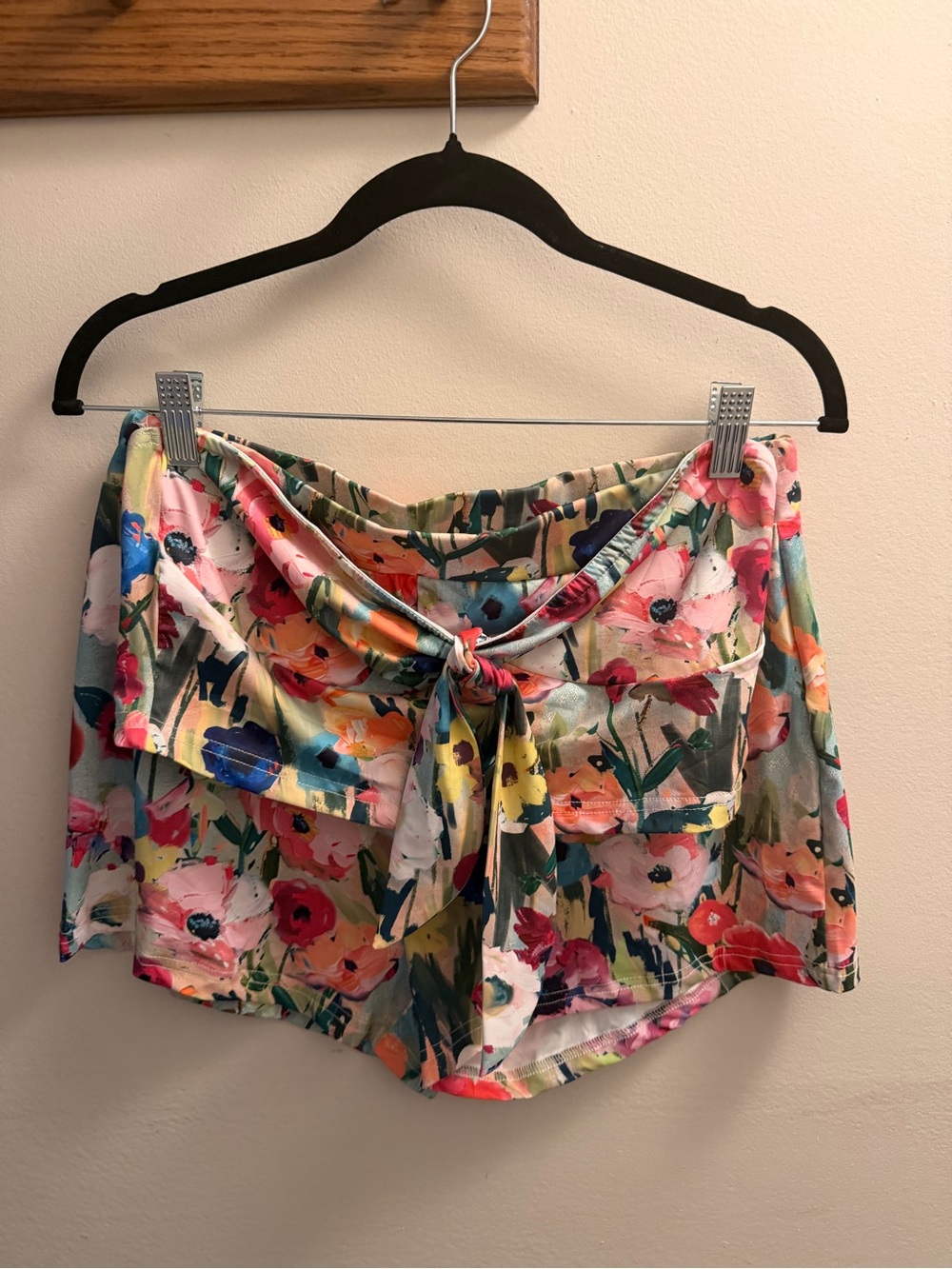 SHEIN Floral Multicolor Strapless Romper Set - Pink Blue Yellow Green - Picture 4 of 5